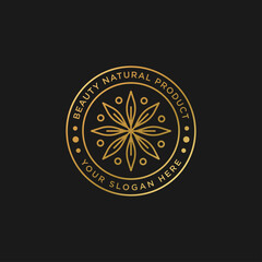 Abstract elegant flower logo icon vector design. Universal creative premium symbol. Leaf vector sign.