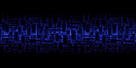 Abstract blue digital hi tech pattern technology background.3d illustration and rendering.
