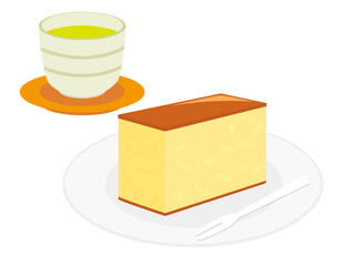 カステラのベクターイラスト　和菓子　