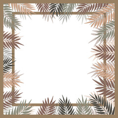 Print for kerchief, bandana, scarf, handkerchief, shawl, neck scarf. Squared pattern with ornament for fabric, textile, silk products. Paisley vector with tropical flowers. Floral modern tracery.