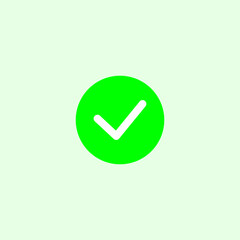 Check mark green line icons. Vector illustration. - Vector