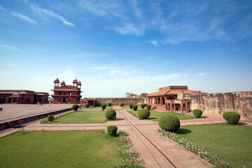 Fototapeta na wymiar FATHEPUR SIKRI, Which the best preserved collections of Mughal architecture in AGRA, INDIA