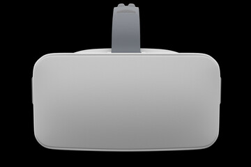 Virtual reality glasses isolated on black with cliping path. 3d rendering