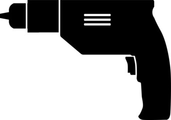 Electric drill vector illustration isolated