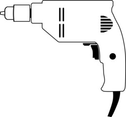 Electric drill vector illustration isolated
