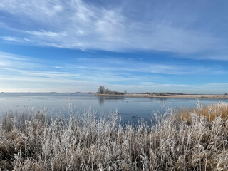 Winter landscape around the Sneekermeer
