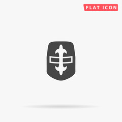 Crusader Helmet flat vector icon