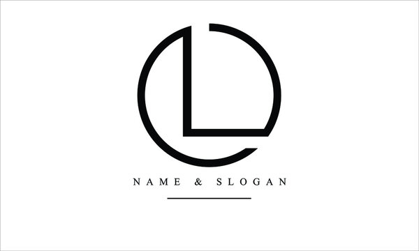 OL, LO, O, L abstract letters logo monogram
