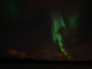 aurora borealis on night sky