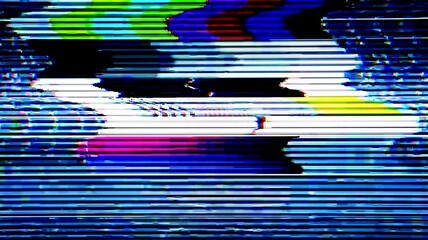 TV Static Noise Glitch Effect – Original Photo from a vintage Television - 409858527