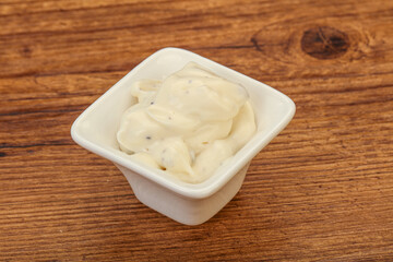 Caesar cream sauce with parmesan and herbs