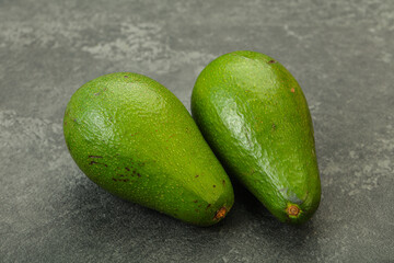 Two ripe exotic avocado vegetable