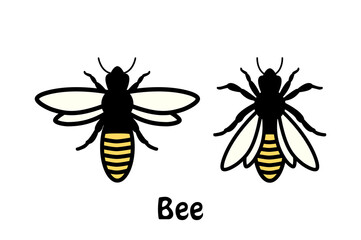 Honey bee. Insect. Honey making concept. Vector illustration