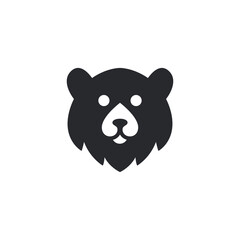 Bear head logo icon design template. Business symbol or sign. Vector illustration.
