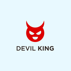 abstract devil logo. king icon