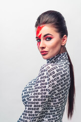 Beautiful woman in studio