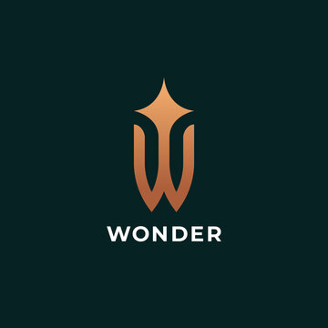 Letter W logo template. Modern elegant logotype. 
