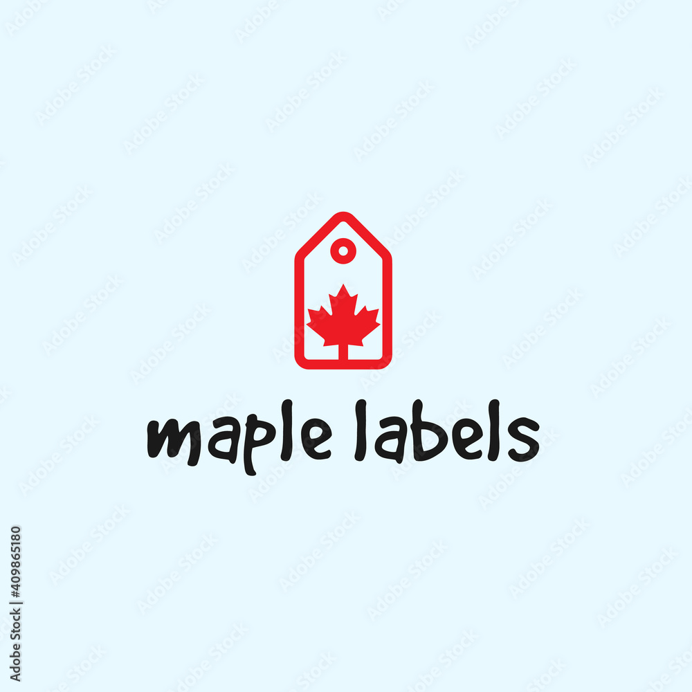 Wall mural abstract canada logo. maple icon