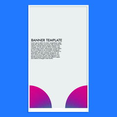 Vector abstract design banner web template simple modern. potrait
