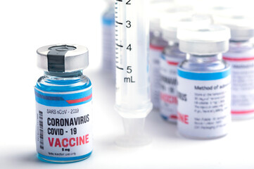 coronavirus covid19 vaccine concept, medical research or science laboratory, study for making virus vaccine to protection a coronavirus COVID-19