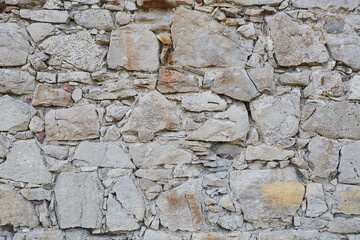 Background texture of a stone wall photo. Natural stone wall texture for the background. Old brick texture