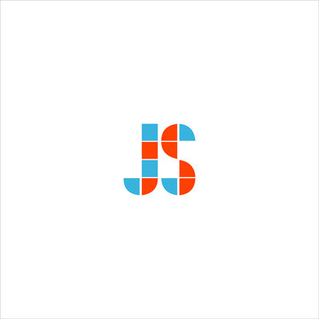 J S letter logo vector design on white color background. js unique abstract icon design