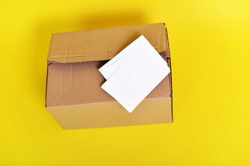 paper post box and white note on it