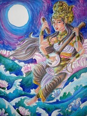 Javanese Version of Goddess Sarasvati