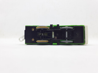 Colorful Cute Plastic Stainless Steel Electric Train Carriage Locomotive Model Kids Toys in White Isolated Background