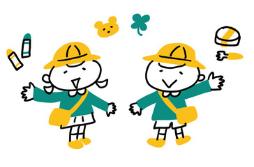 幼稚園児の男の子と女の子