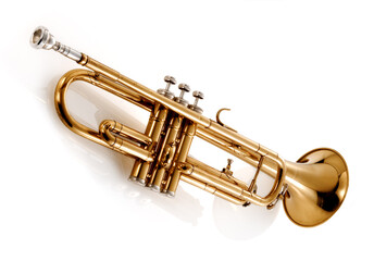 Plakat trumpet isolated on white