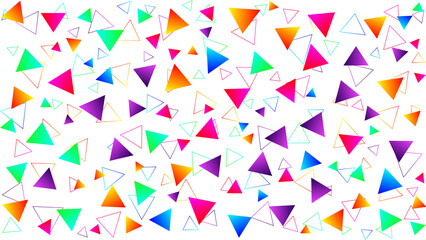 Confetti triangle colorful background vector illustration
