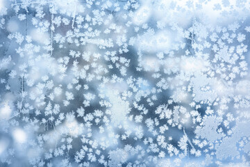 frosty pattern on glass