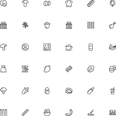 icon vector icon set such as: chef uniform, energy, spaghetti, texture, herbal, vermicelli, noodle, production, butcher, label, season, machine, fashion, cep, dill, thin, damaged, ornament, gas