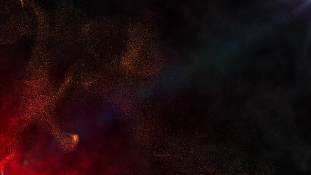 Glow Fire Particles jn Red Smoke