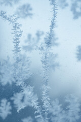 frosty pattern on glass