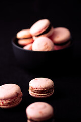 French pastel pink macaroon cakes