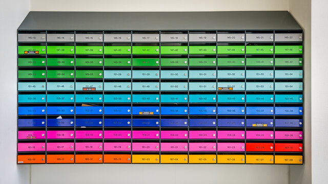 Letterbox with a lot of color, modern design