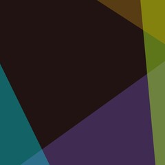 Abstract square background. Empty space for text. Colored planes, triangles on a dark background.