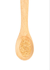 Brown sugar in spoon