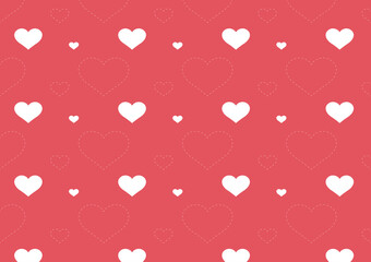 Valentines Day And  hearts on pink background, Vector and illustration, Template Design for shape sale  banner or poster.