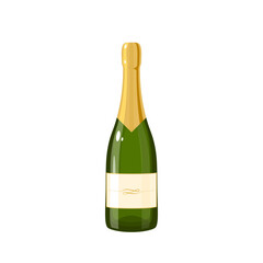 Bottle of champagne wine. Vector illustration cartoon flat icon isolated on white background. © mything