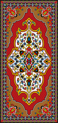 Persian carpet, tribal vector texture