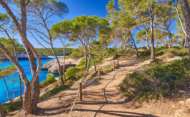 A walk in Cala Mondragó National Park, Cala D´or, Mallorca, Balearic Islands, Spain