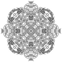 Vector abstract floral ethnic ornamental illustration