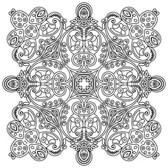 Vector abstract floral ethnic ornamental illustration