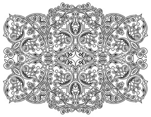 Vector decorative floral ethnic ornamental mandalas set.