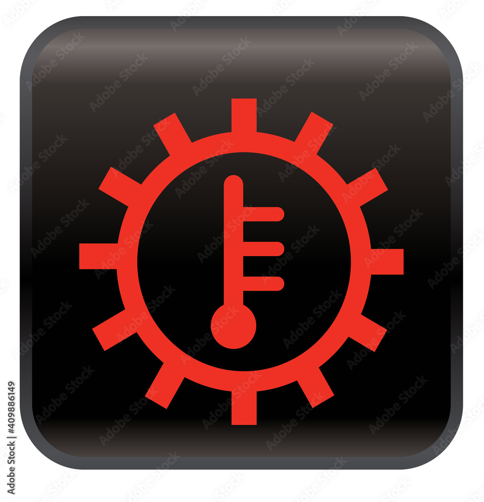 Wall mural transmission temperature car warning light symbol