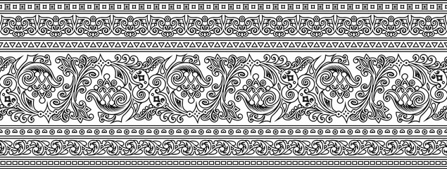 Vector ethnic hand drawn ornamental background