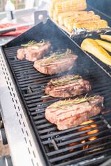 Grilling steak